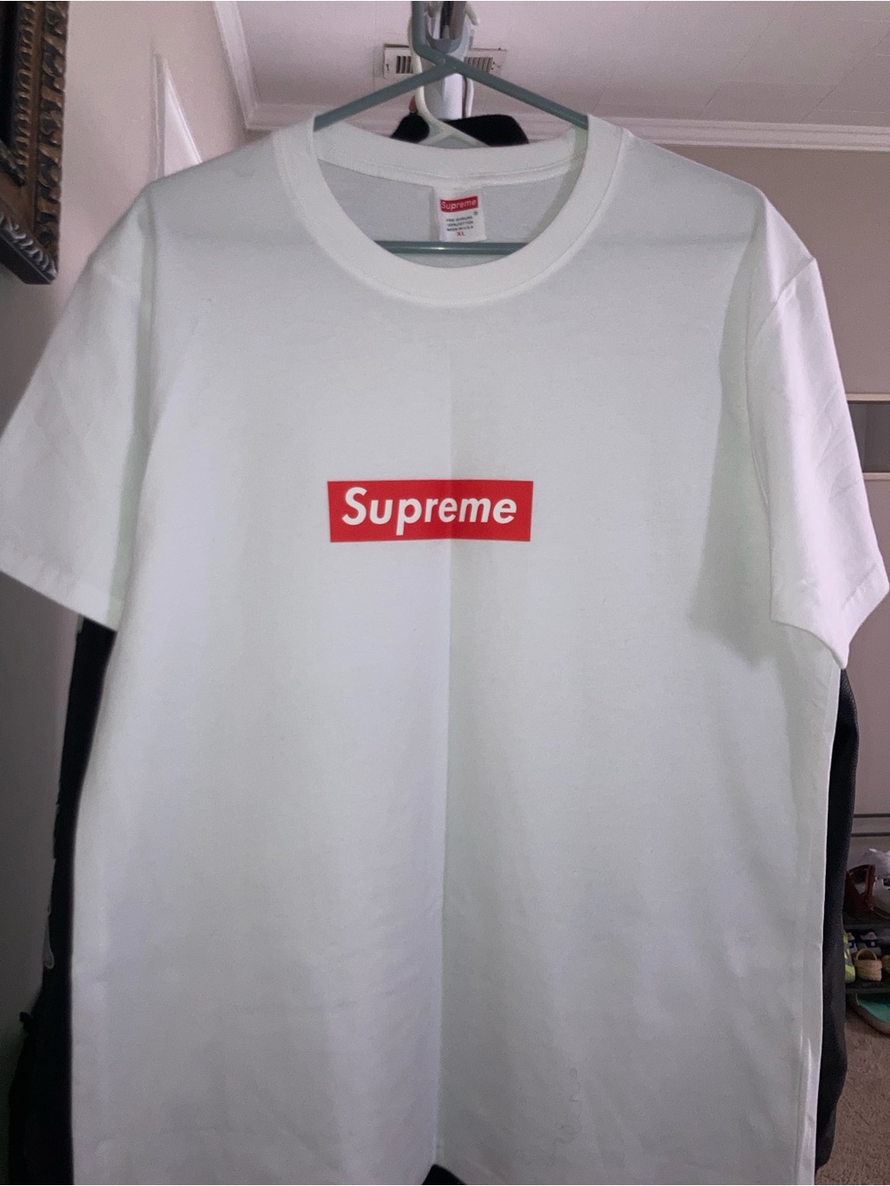 Supreme White Tee with Red Box Logo